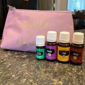 Essential Oil Bundle Lemon Theives Lavender Peace & Calming plus Bag